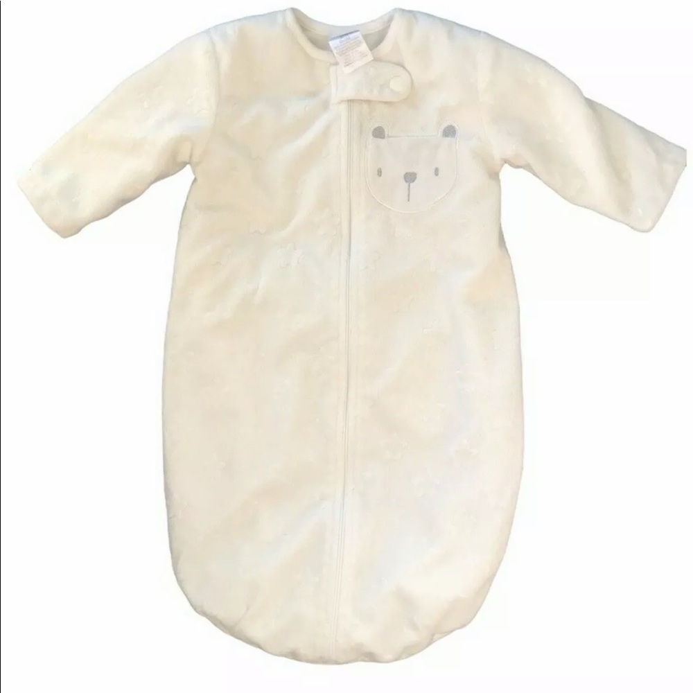 Fleece sleep sack 0-3 months white